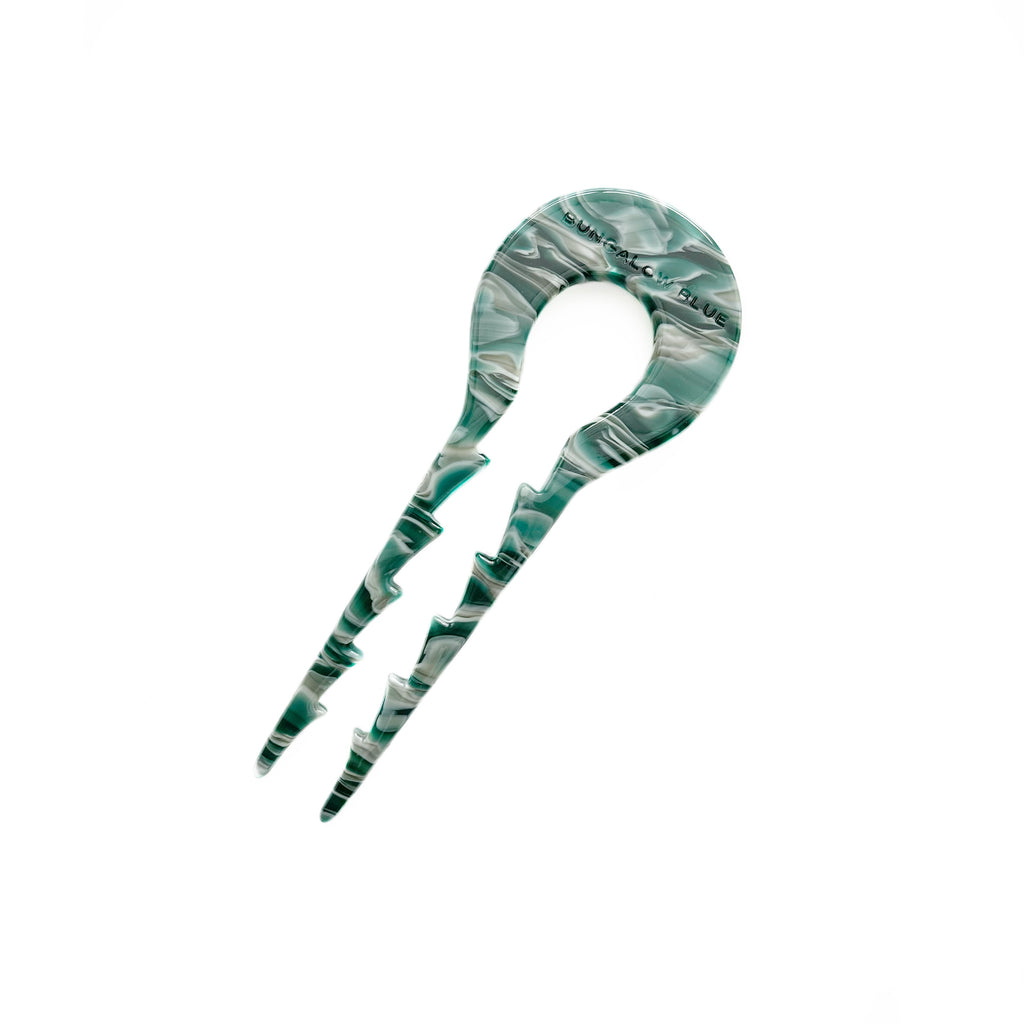 Green Waves Hair Pin